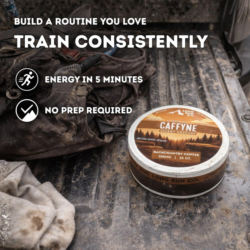 CAFFYNE Energy Pouches by Long Run Co. — All Natural Caffeine + B-Vitamins + L-Theanine | Sugar-Free & 0 Calories | 100mg of Caffeine in Each Pouch (Pack of 1, Alpine French Vanilla) Pack of 1