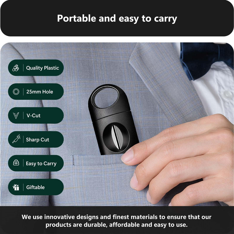 [Australia] - roygra Cigar Cutter, Enlarge V-Cut Fit All Cigar Sizes - 4 Pack 