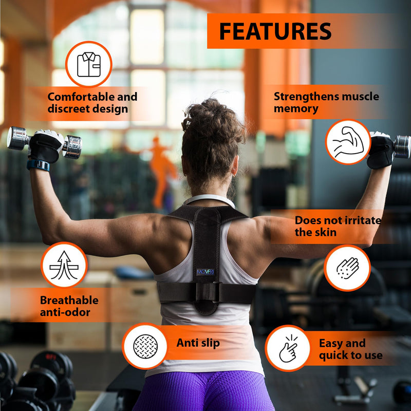 Posture Corrector for Men and Women – Adjustable Back Brace for Upper and Lower Back Support – Neck, Shoulder, Clavicle Pain Relief – Comfortable, Breathable Posture Brace