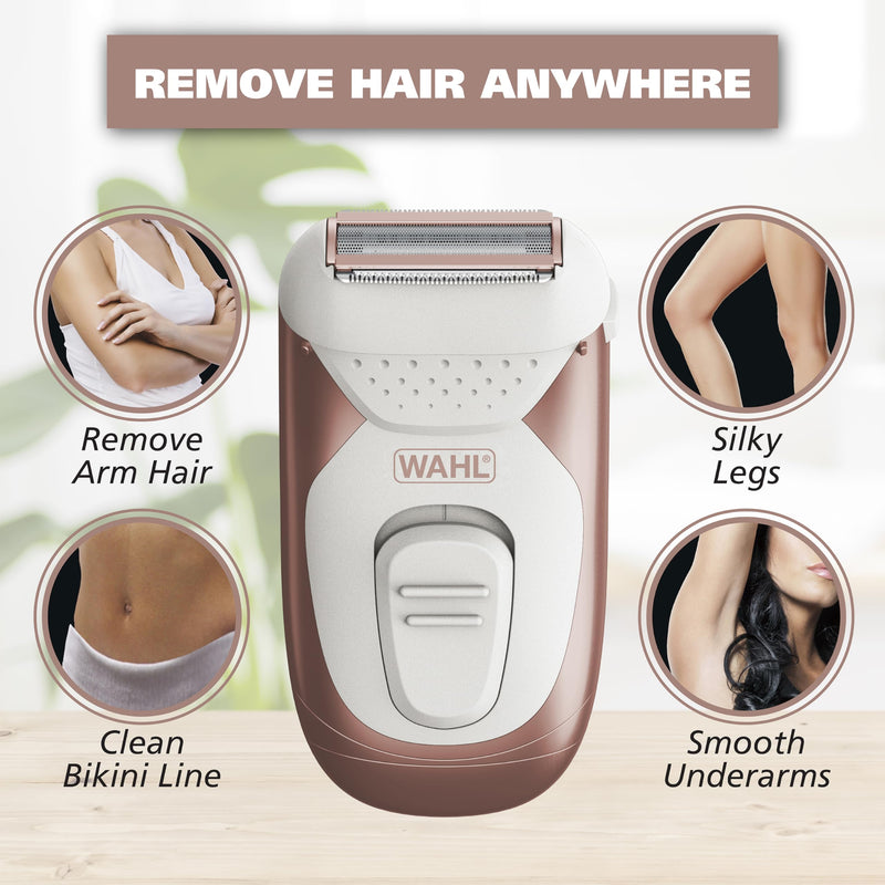 Wahl Smooth Confidence Ladies Waterproof Cordless Battery Shaver for Legs, Bikini Line, and Armpits - Model 7067 1 Count (Pack of 1)