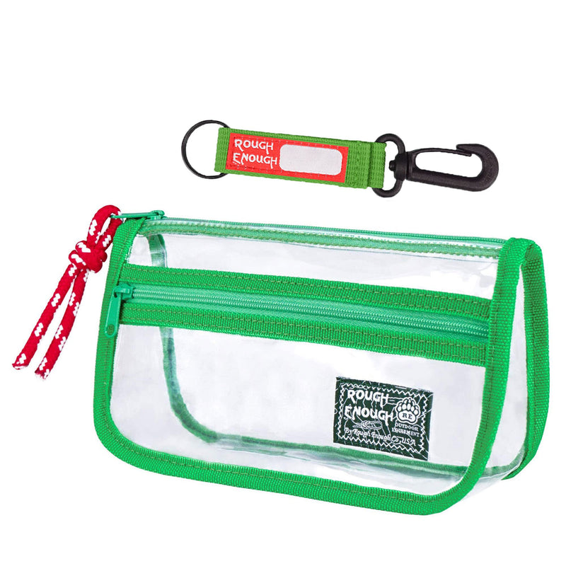Rough Enough Clear Toiletry Bag TSA Approved Travel Makeup Bags Set