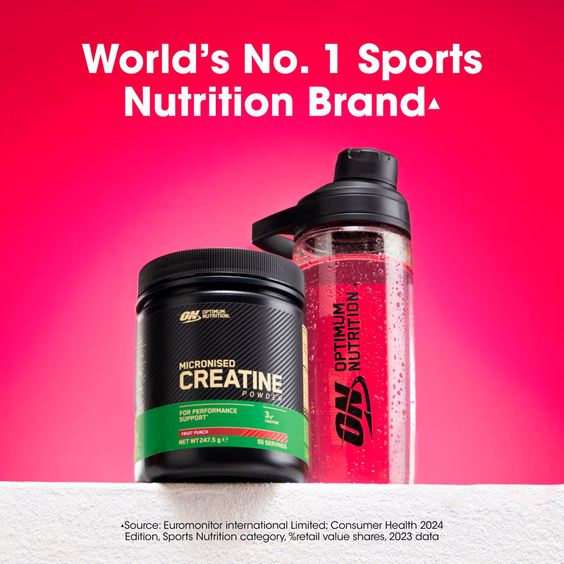 Optimum Nutrition Micronised Creatine Monohydrate Powder, Creatine, Fruit Punch, Supplement to Improve Strength and Muscle Performance, Pre and Post Workout, 247.5 g, 55 Servings 247.5g