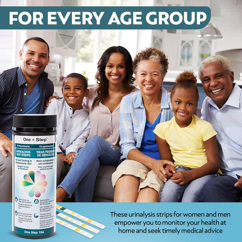 [Australia] - 10A Urine Test Strips, 100 Strip Tub, 10 in 1 Parameters, Testing Strips for use by Men & Women, UTI Infection, Urinalysis pH, Nitrite, Leukocytes and More, Easy Read Results 