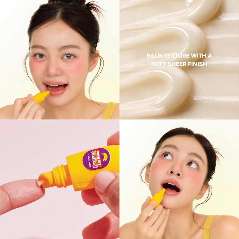 TONYMOLY Mini Fruit Lip Balm Set with Sheer Tint, Shea Butter and Vitamin E Banana