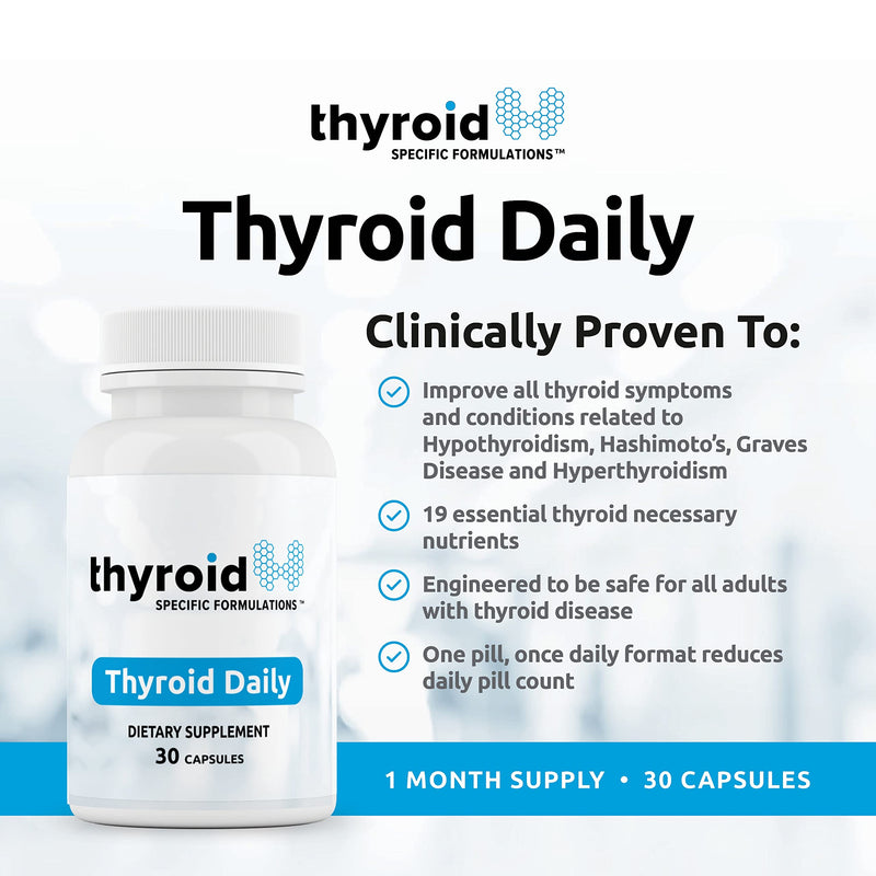 [Australia] - Thyroid Daily - The First Nutrient Complete Multi Designed for Optimal Thyroid Health. Thyroid Daily is Iodine Free w/ 19 Thyroid Daily Essential Nutrients for Thyroid Support. 