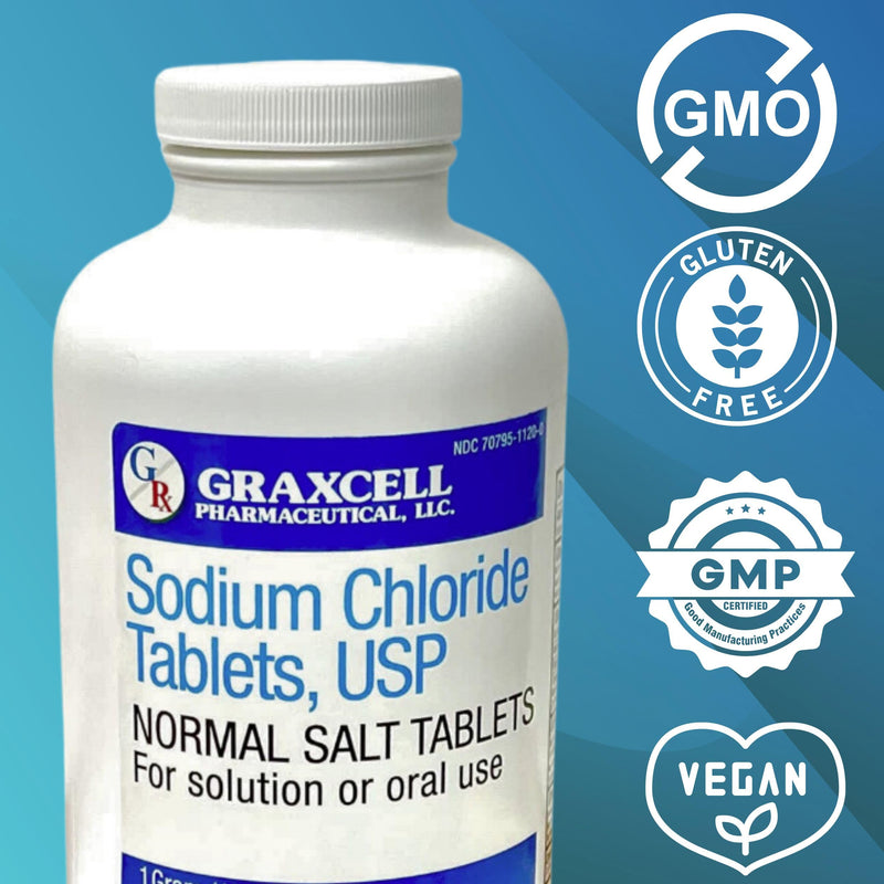 [Australia] - Sodium Chloride Tablets 1 Gm | 300 Count | Normal Salt Tablets | (15.4gr.) 300 Count (Pack of 1) 