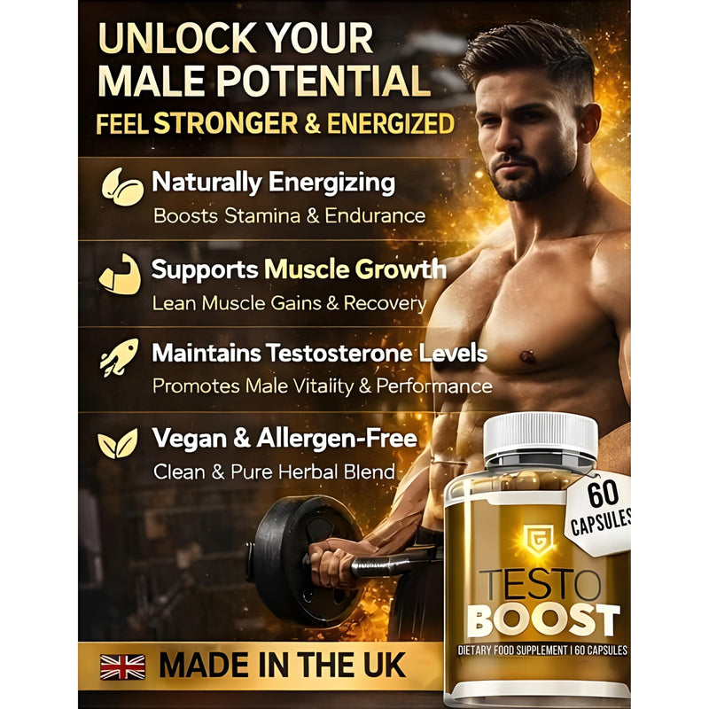 Extra Strong Pills for Men | Herbal Sex Pills to Boost Stamina, Libido & Energy | Natural Male Enhancing Supplement for Men's Performance & Prolonged Results | Food & Herbal Supplement | Made in UK 60