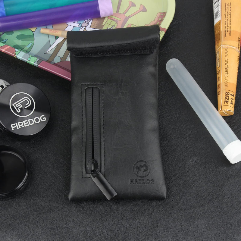 [Australia] - FIREDOG Smell Proof Bags, Carbon Lined Odor Proof Bag for Dog Tested 3"x6" Stash Travel Storage Pouch Pocket (Black) Black 
