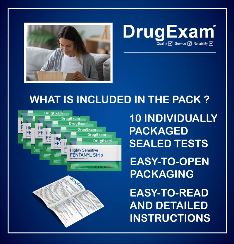 10 Pack - FYN Strips for Rapid Detection, Urinary Drug Testing, One-Step Quick Results, Easy-Read Urine Drug Test Strips. 10