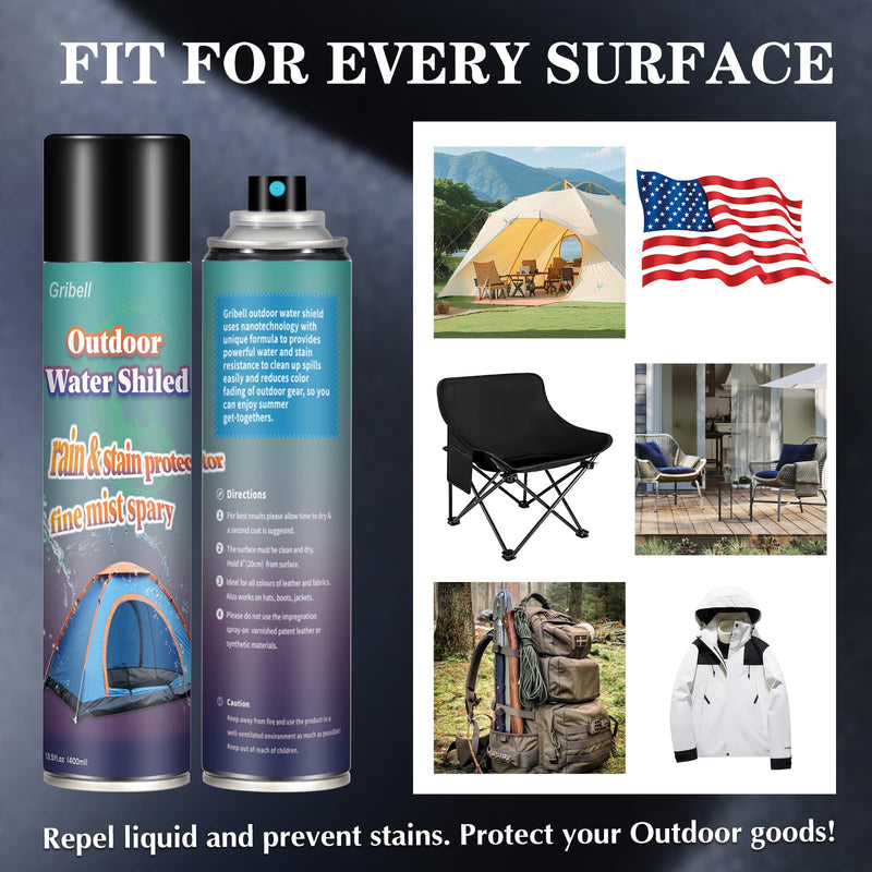 [Australia] - Outdoor Waterproof Spray, 13.5 Oz Outdoor Gear Water Shield, Tent Waterproofing Spray for Patio Furniture Against Rainy Spring and Summer Fabric Shoes Spray for Protection-1 Pack 1 