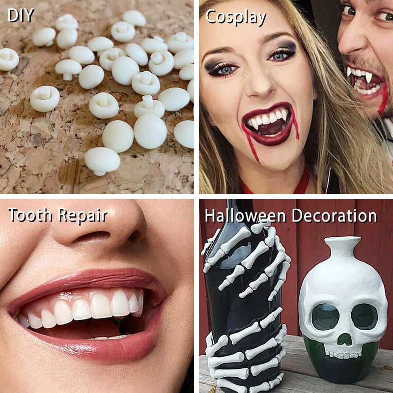 [Australia] - JXE JXO Tooth Repair Kit, Moldable False Teeth, DIY tooth thermoplastic beads for Temporary Replacing Missing & Broken Teeth, Regain Your Confidently Smile 50ML 