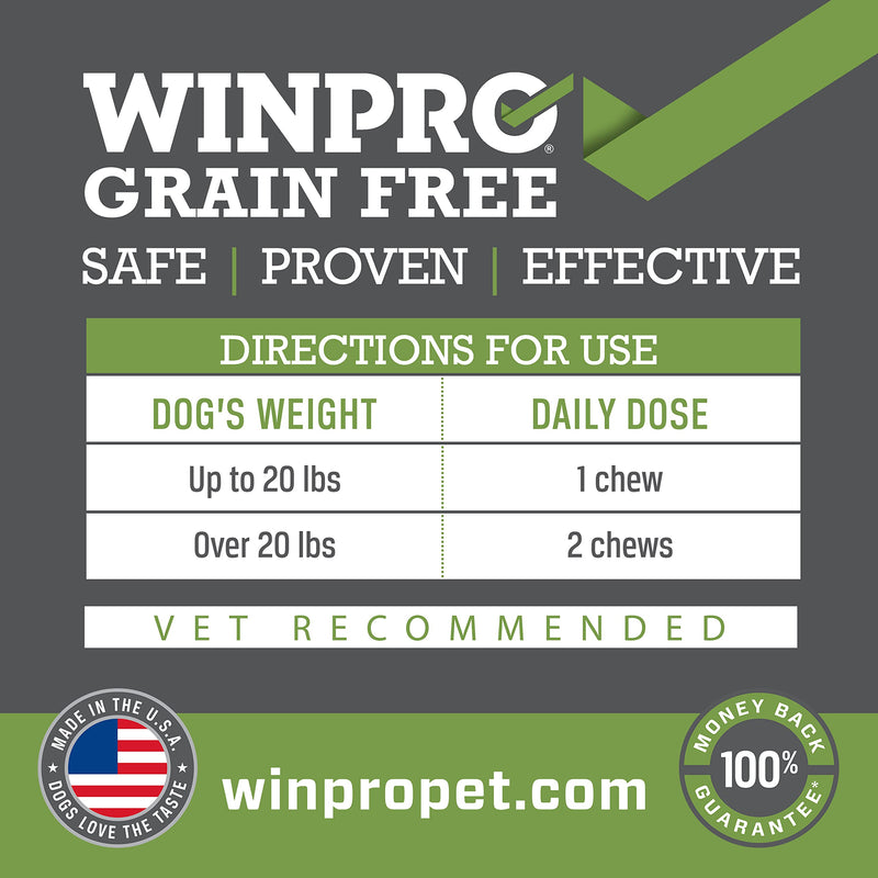 WINPRO | Dog Hip and Joint Supplement, Plasma-Powered Chews for Joint Support in Dogs of All Breeds and Sizes, Fast Acting with Collagen, 60 Count, Made in USA - PawsPlanet Australia