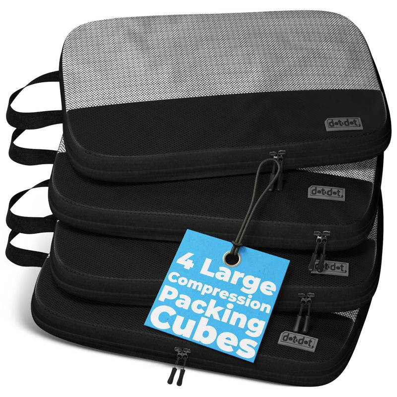 Dot&Dot Leak Proof Travel Bottles Compression Packing Cubes
