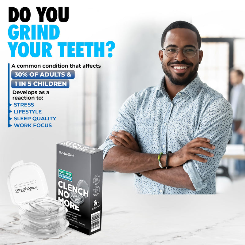 [Australia] - TheSleepGuard Mouth Guard for Clenching Teeth at Night [Pack of 4, Large Size - Men] – Custom Night Guards for Teeth Grinding – Nighttime Protection During Sleep for Adults 