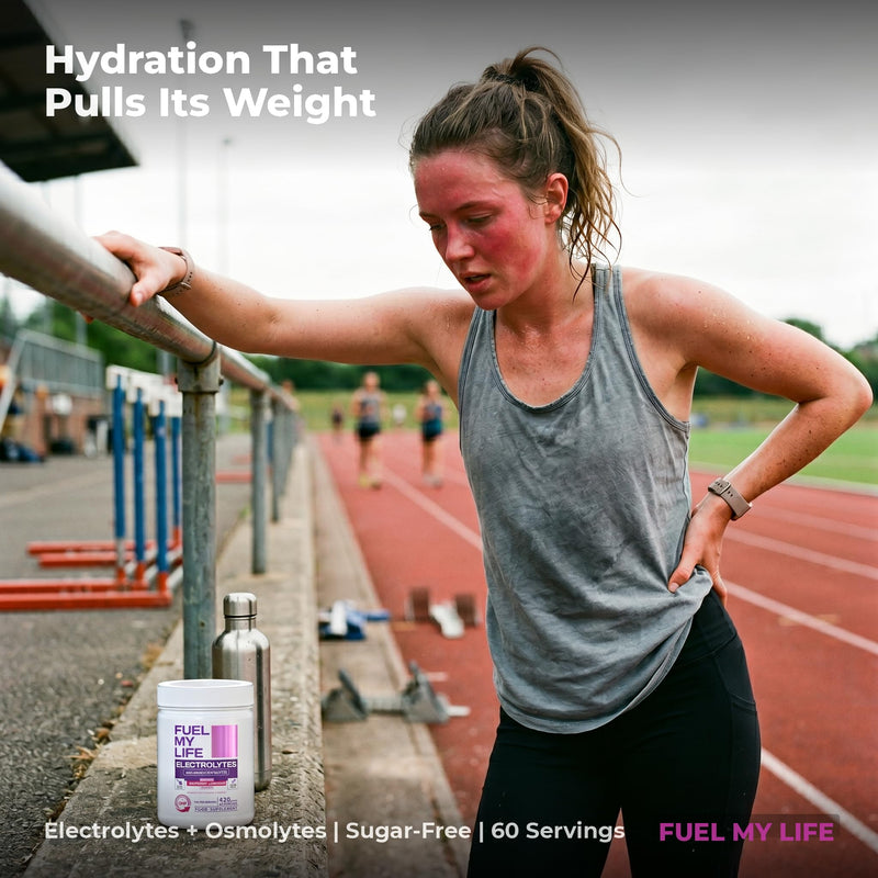 Electrolyte Powder with Osmolytes - Natural Raspberry Lemonade Flavour - 420g (60 Servings) - Sugar-Free with Vitamins & Minerals - Vegan - UK Made