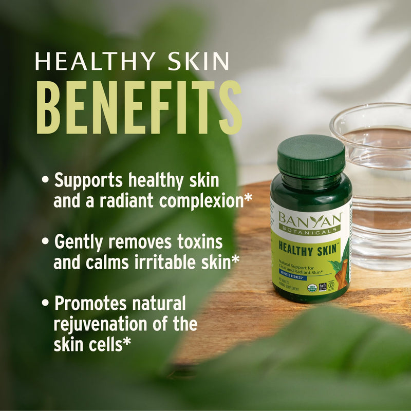 [Australia] - Banyan Botanicals Healthy Skin ‚Äì Organic Skin Supplement ‚Äì for Radiant and Healthy Looking Skin ‚Äì 90 Tablets ‚Äì Non-GMO Sustainably Sourced Vegan 