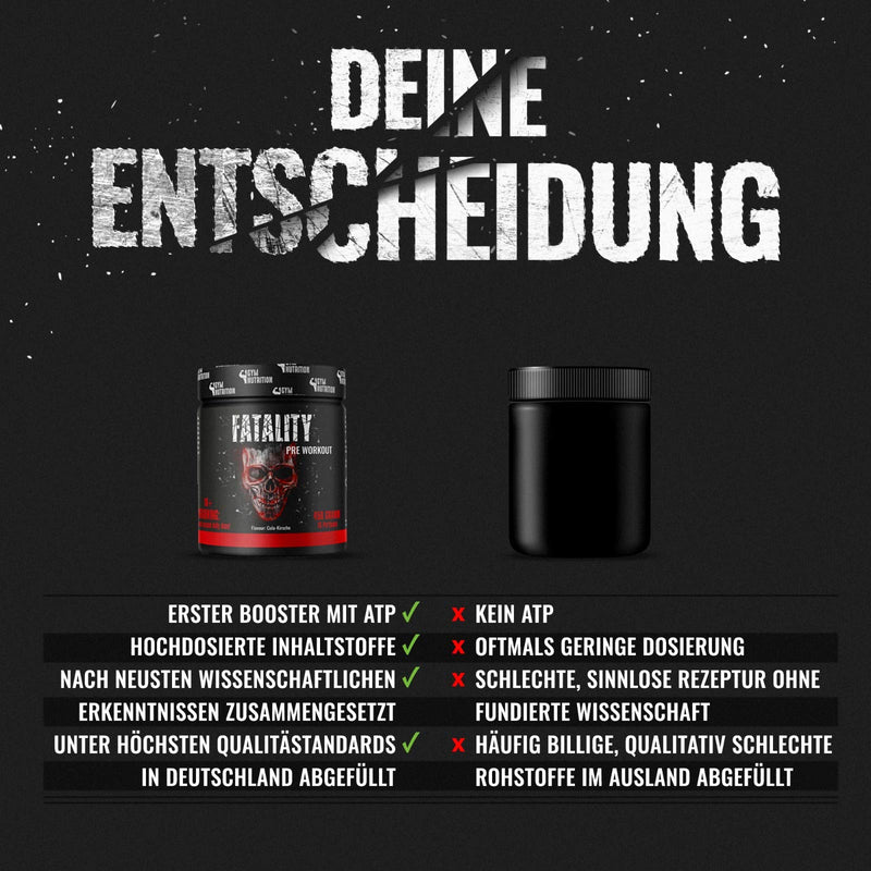 [Australia] - FATALITY - Ultra Hardcore Booster Pre Workout - Powder - 2023 USA Matrix - Pre Workout Booster Gym - ATP + L-Arginine + Citrulline + Beta Alanine + Caffeine 450g Cola Cherry Flavor - Fitness Booster FATALITY - Cola CHERRY 