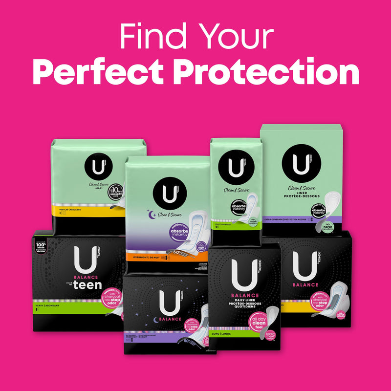[Australia] - U by Kotex Balance Ultra Thin Pads with Wings, Regular Absorbency, 50 Count (Packaging May Vary) 