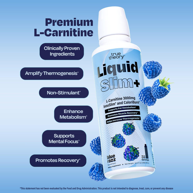 [Australia] - Liquid Slim ‚Äì Advanced Liquid L-Carnitine 3000mg with CaloriBurn GP¬Æ and InnoSlim¬Æ, Stimulant Free, Zero Calorie, Sugar Free, Blue Razz Flavor, 31 Servings 