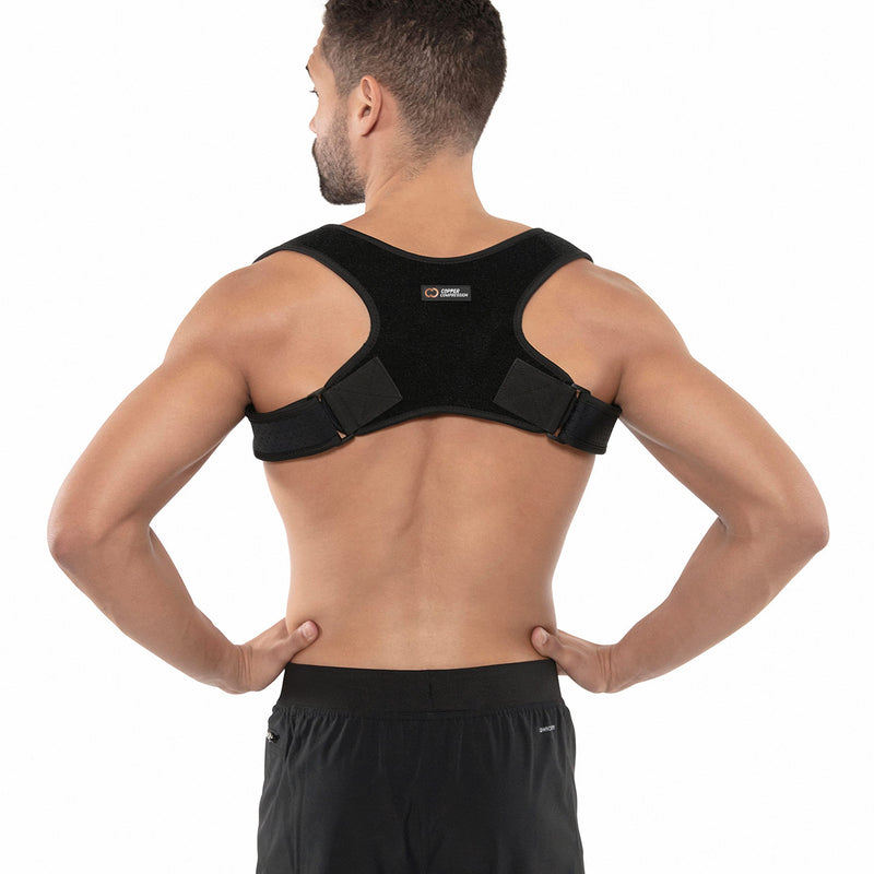 [Australia] - Copper Compression Posture Corrector for Men & Women - Adjustable Copper Infused Orthopedic Brace for Pain Relief from Bad Posture, Slumping - Targets Upper Back, Shoulders, Neck, Clavicle Large/X-Large (Pack of 1) 