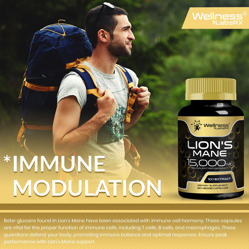 [Australia] - Lions Mane Supplement Capsules - 120 Count - Mushroom Supplement, Brain Supplements for Memory and Focus, Lion's Mane Mushroom Capsules Organic - Cognitive and Immune Support, Focus Supplement 120 Count (Pack of 1) 
