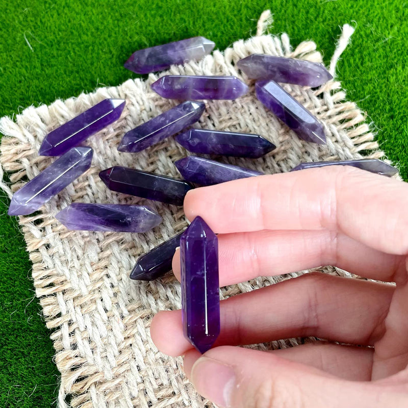 [Australia] - Amethyst Crystal Rock Amethyst Stone Healing Crystals and Stones Gemstone Tumbled Polished Energy Reiki Healing Stones Crystal Wand Meditation Decor Gifts 10 Pcs A # Amethyst 