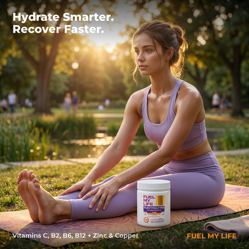 Electrolyte Powder with Osmolytes - Natural Mango & Orange Flavour - 420g (60 Servings) - Sugar-Free with Vitamins & Minerals - Vegan - UK Made