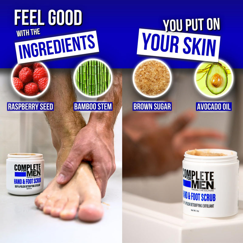 [Australia] - Hand and Foot Scrub: Exfoliating Feet, Hand Exfoliant, Sugar Scrub for Dry Skin, Moisturizing Rough Skin Remover, Ideal for Hands and Feet Care, Scrub for Men 