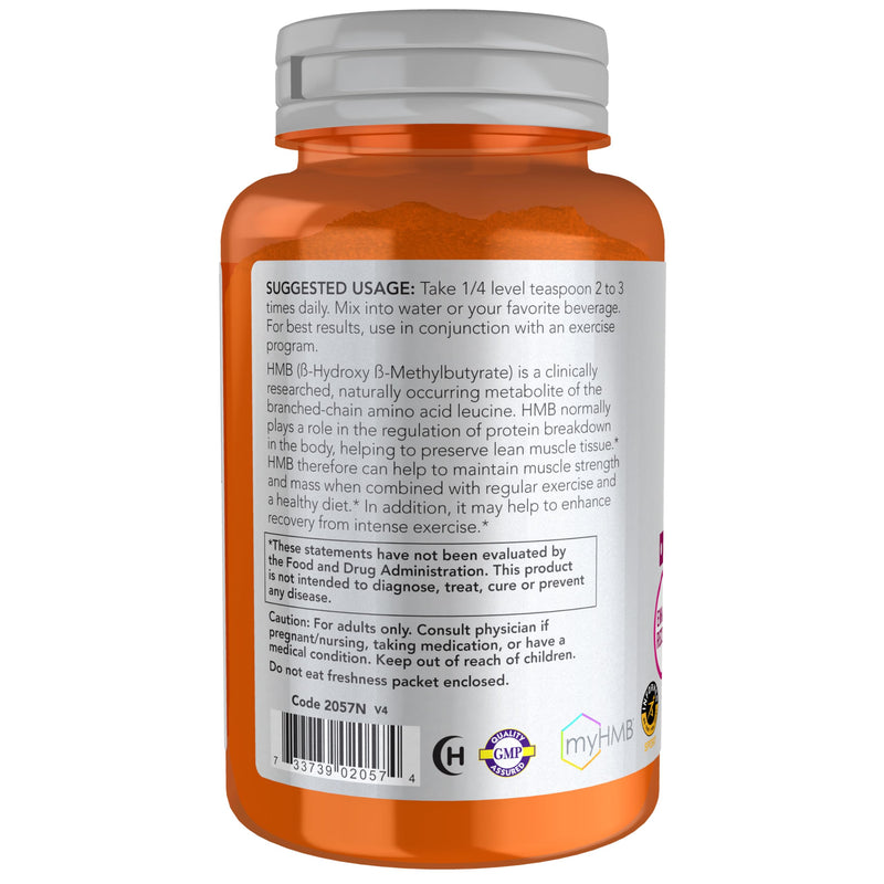 [Australia] - NOW Sports Nutrition, HMB (β-Hydroxy β-Methylbutyrate)Powder, Sports Recovery*, 90 Grams 