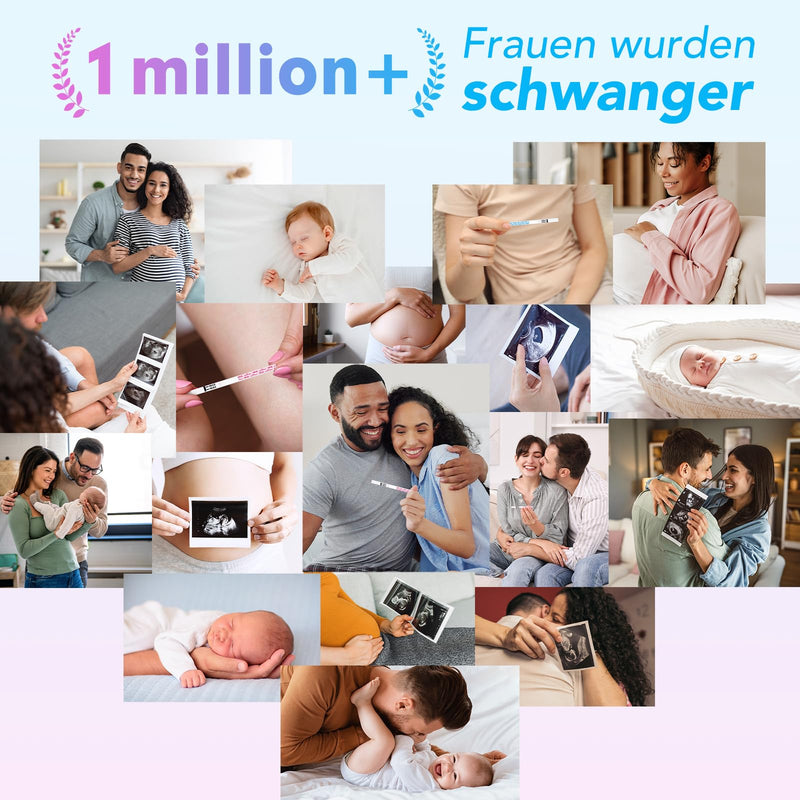 [Australia] - Easy@Home Ovulation Test 50 LH Test Strips 25mIU/ml 20 Pregnancy Test 10mIU/ml - Precise Fertility Monitoring with Premom App 