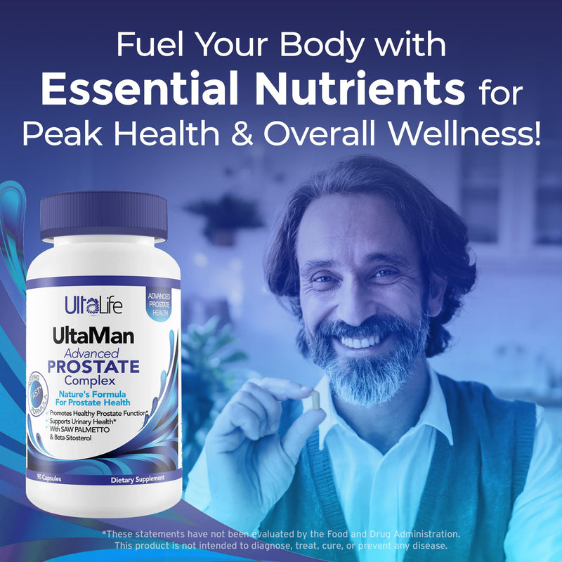 [Australia] - Advanced Saw Palmetto Prostate Supplement for Men w/Beta Sitosterol + #1 Rated Best Health Formula to Reduce Urge for Frequent Urination, DHT Blocker, Improve Sleep, Performance- 90 Capsules 