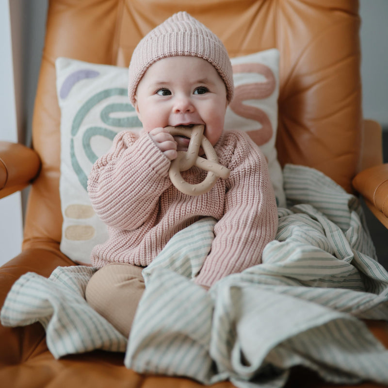 [Australia] - mushie Silicone Baby Teether Toy | Pretzel 