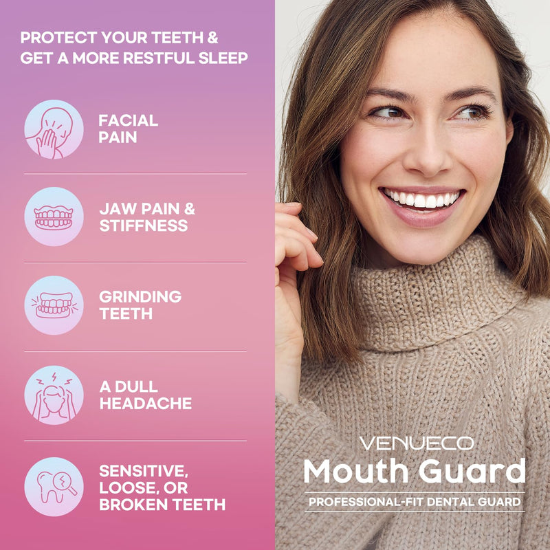 [Australia] - Mouth Guard for Grinding Teeth at Night: Dental Guard for Sleeping at Night-4 Pack/2 Size 