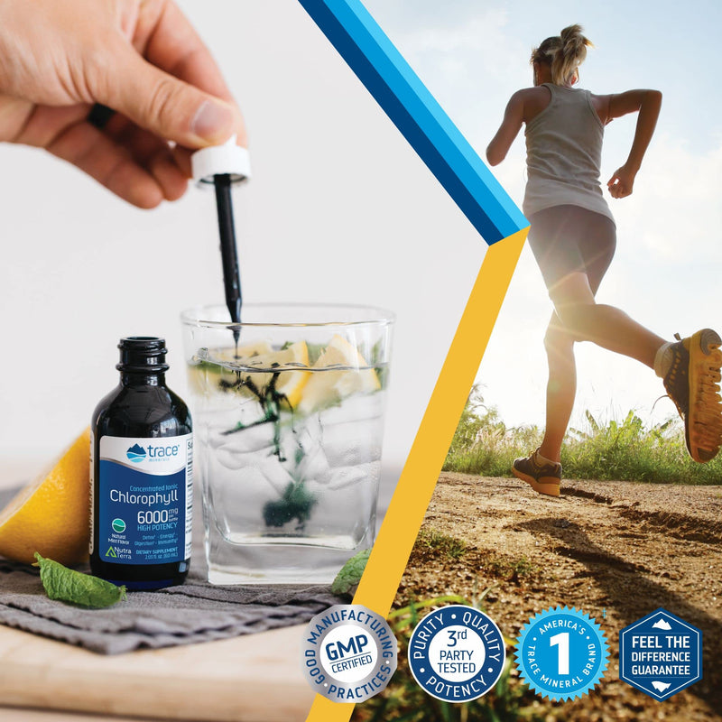 [Australia] - Trace Minerals | Concentrated Ionic Chlorophyll | Supports & Immune Function | Antioxidant | Supports Blood & Energy | Mint Flavored | 2.0oz 6,000mg/bottle 