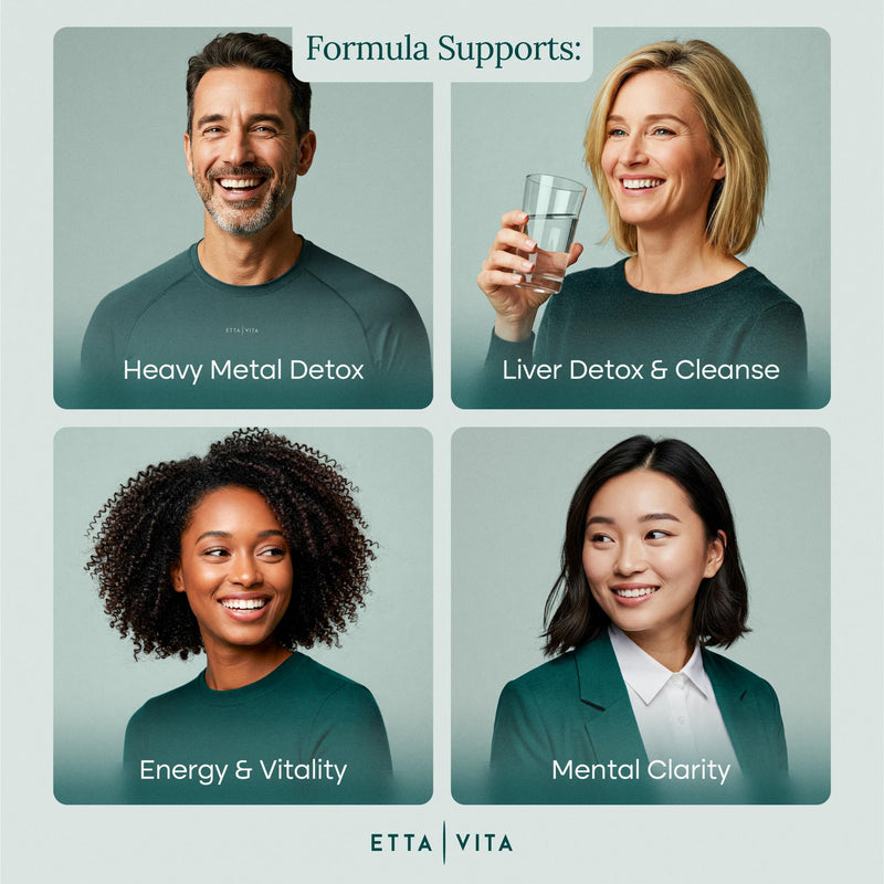 [Australia] - Liver Cleanse Detox & Repair for Heavy Metal Detox, Gut Health, and Energy - Zeolite for Adults with Noni, Glutathione, NAC, Chlorella, Spirulina, ALA, Cilantro, Milk Thistle & Shilajit, 90ct 