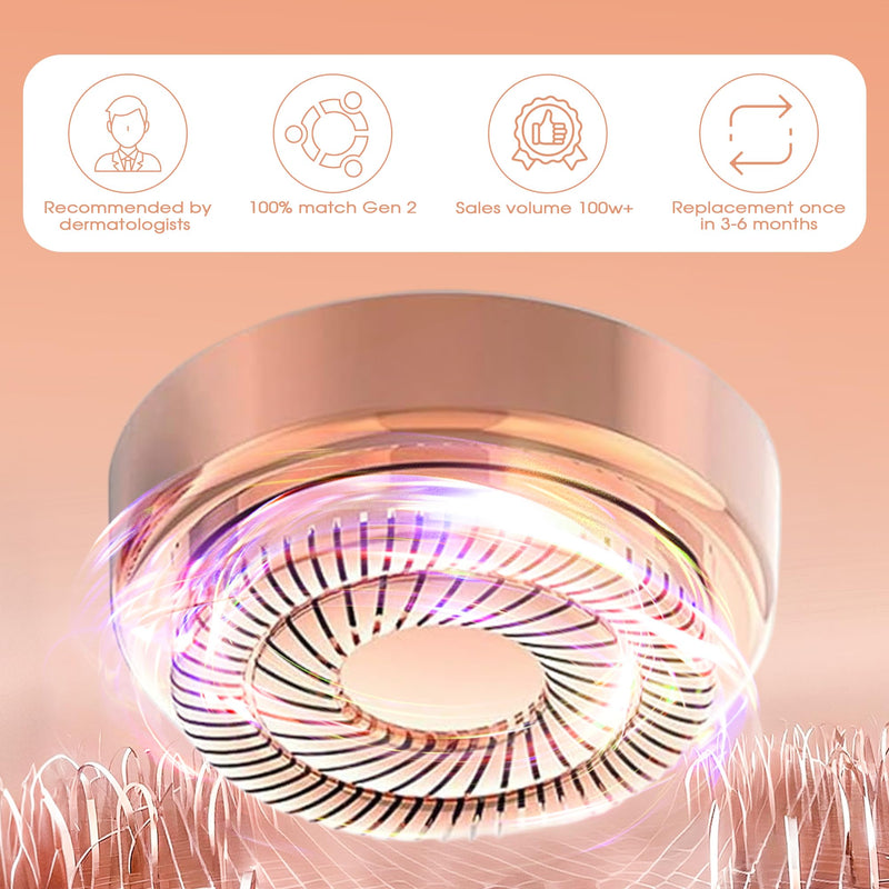 [Australia] - Replacement Heads for Flawless Facial Hair Remover, Replacement Blades for Finishing Touch Flawless Hair Removal Gen 2, 6 Count 18k Gold Heads with Storage Bag Rosegold-6pcs 