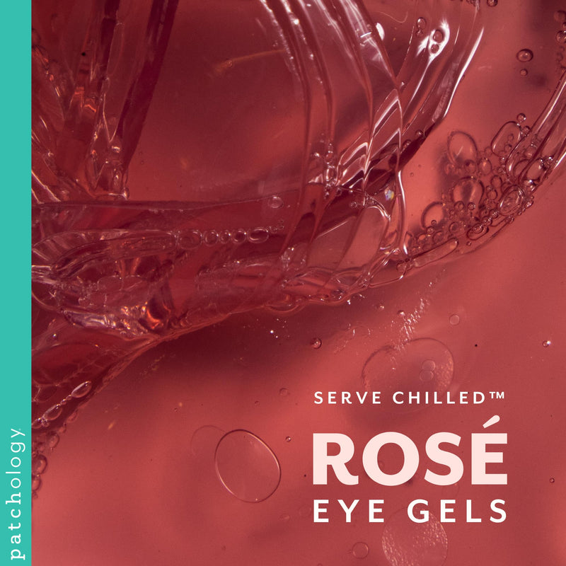 [Australia] - Patchology Hydrating Under Eye Patches for Dark Circles, Serve Chilled Hyaluronic Acid Serum Under Eye Mask protects and softens skin, Rose Eye Mask Skincare Treatment (5 Pairs) 