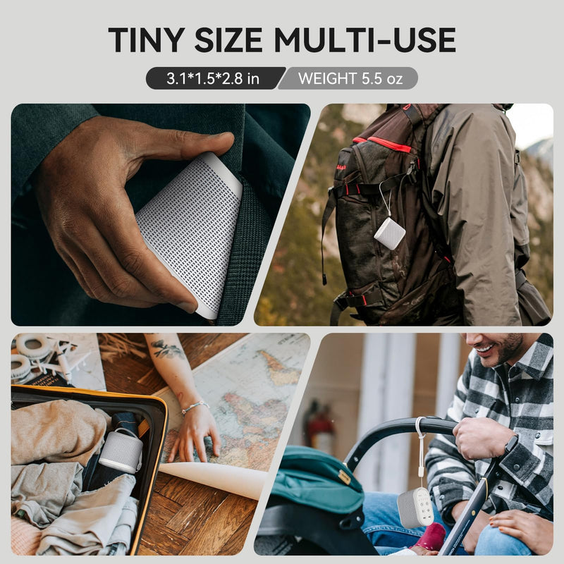 [Australia] - Portable Sound Machine for Travel, White Noise Sound Machine for Sleeping, 52-Hour Lasting Mini Noise Machine with 21 Quality Non-looping Sounds, Headphone Jack, Memory, Timer for Adults, Office,Hotel 