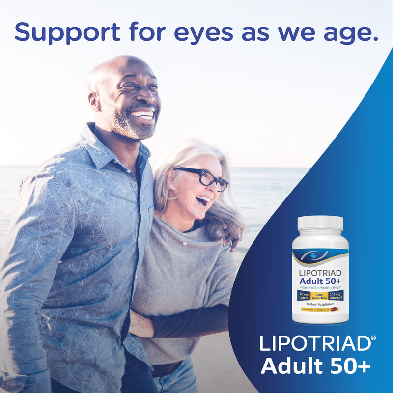 Lipotriad Adult 50+ Eye Vitamin and Mineral Supplement, 90 Softgels | Daily Supplement with Lutein, Zeaxanthin & Omega 3 for Healthy Eyes (90-Day Supply) 90 Count (Pack of 1)