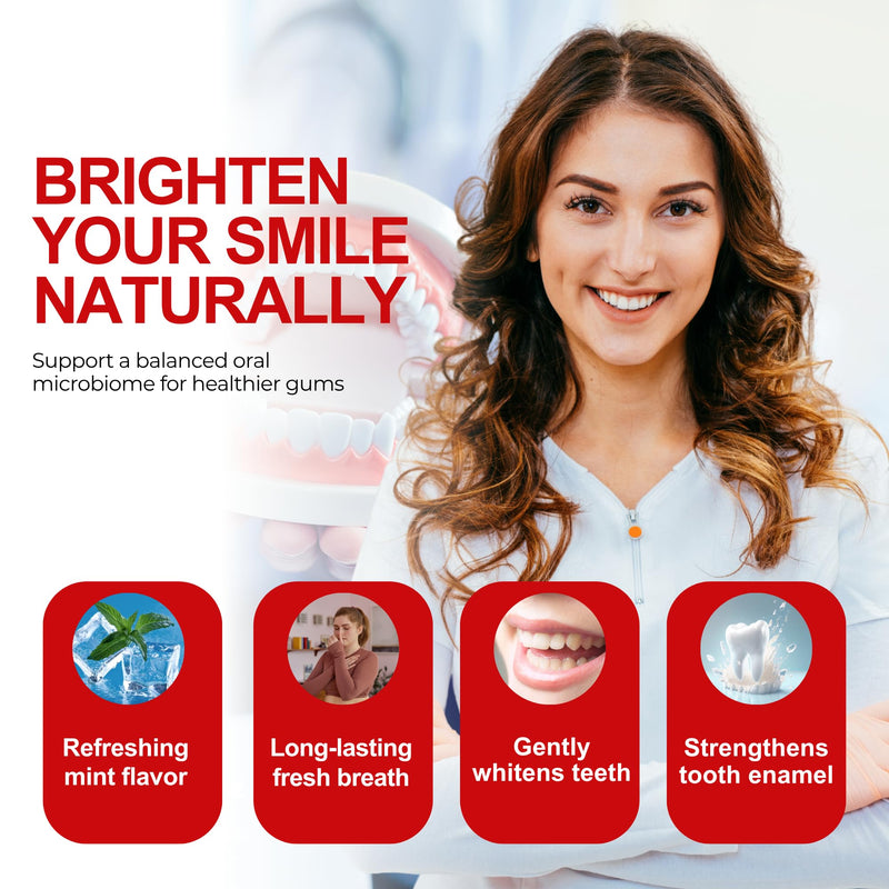 [Australia] - 3PCS SP 6 Toothpaste for Teeth Brightening & Fresh Breath, 6 Probiotics Formula for Gum Health, Fluoride-Free, Mint Fresh Flavor, 4.9 oz (4, Mint) 