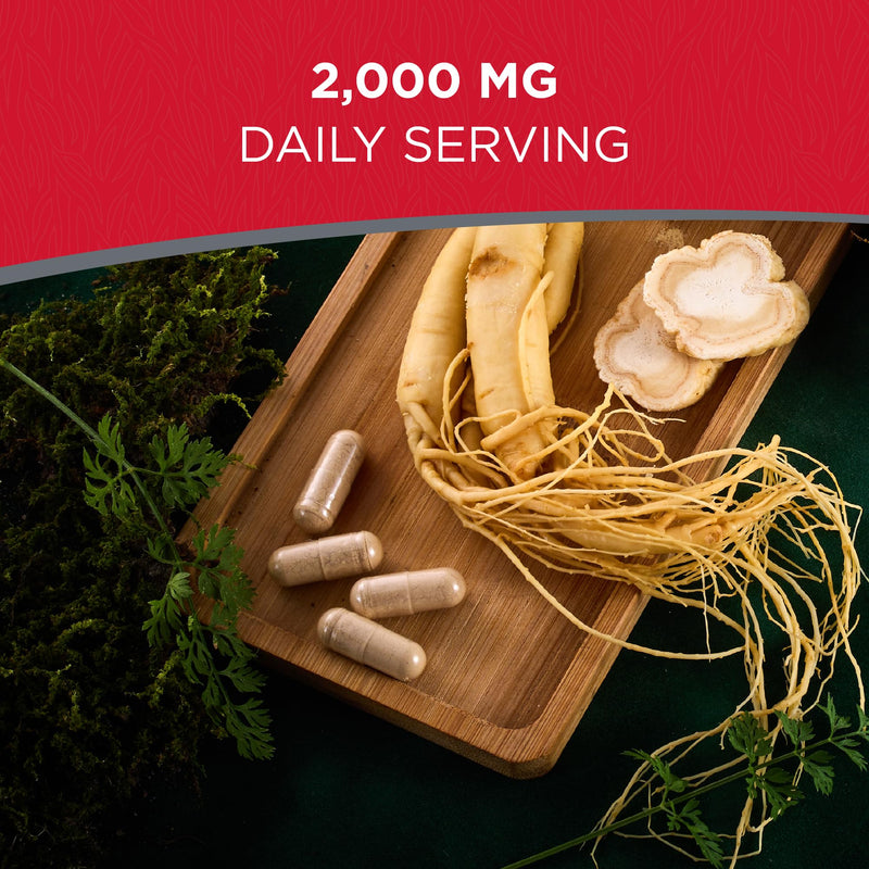 100% Authentic American Ginseng Capsules -500 mg. Potent Ground Ginseng Root - No Fillers, Binders or Other Additives. (150) 150 count (Pack of 1)