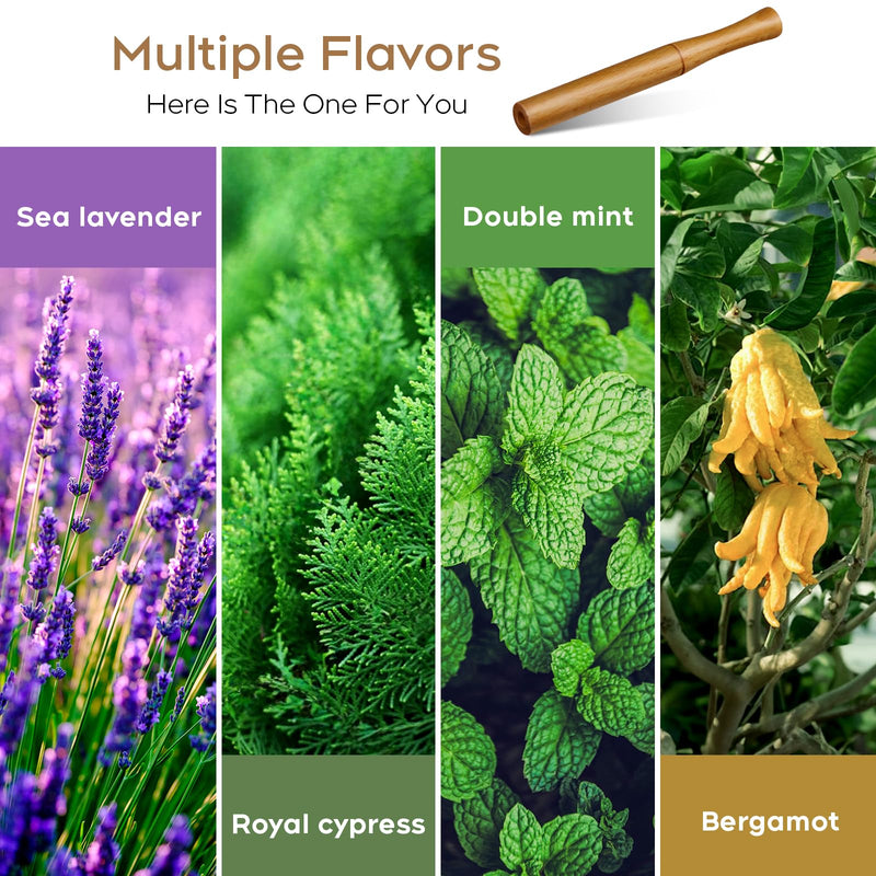 [Australia] - Quit Bad Habit Flavored Air Device, Refreshing Refresh,Natural Plant Extract, Upgraded Version,Wood-0521-3 Yellow 