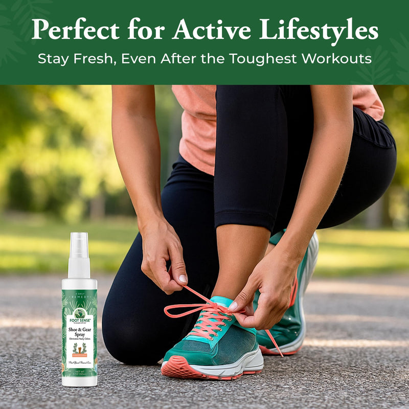 Foot Sense – Shoe Deodorizer & Foot Spray – Natural Foot & Shoe Odor Eliminator for Smelly Feet, Shoes & Sports Gear, Long-Lasting Refreshener for Adults & Kids – 5oz 1