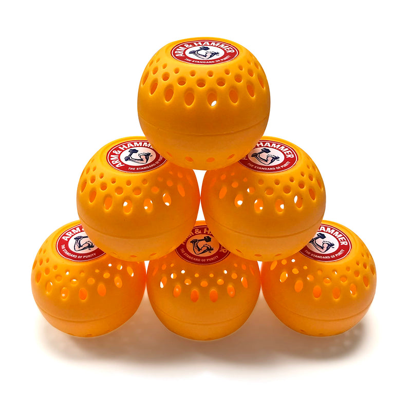[Australia] - Arm & Hammer Odor Busterz Balls for Long Lasting Freshness - Deodorizer, Carpet Fresh, Odor Remover, Pet Fresh - 6 Count (Pack of 1), Orange 6 Count (Pack of 1) 