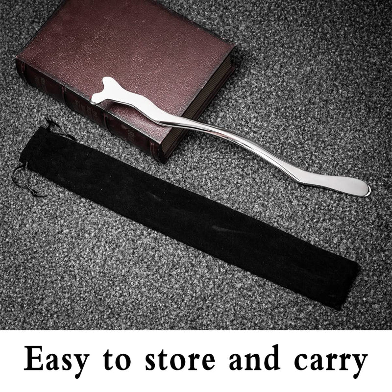 [Australia] - Stainless Steel Gua Sha Long Bar, Metal Guasha Scraping Tool, Muscle Scraper Stick for Deep Tissue/Fascia/Face/Scar, IASTM Tool for Body Plane, Therapy Massage Tools for Body Shaping A 