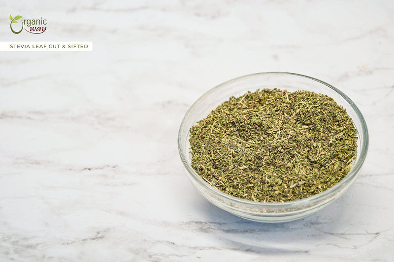 [Australia] - Organic Way Stevia Leaf Cut & Sifted (Stevia Rebaudiana) - Kosher & USDA Certified | Non-GMO & Gluten Free | Tested for Heavy Metal and Purity | Natural Sweetener | 100% Raw from India (1LBS / 16Oz) 1 Pound (Pack of 1) 