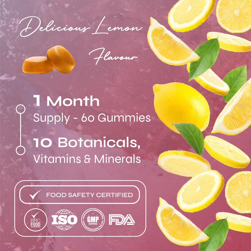 Known Hormone Balance Women’s Multivitamin Gummies – Lemon – Vitamin B6, D & C, Ashwagandha, Evening Primrose Oil – Energy, Mood & Skin Support – Vegan Gummy Supplement – For Women – 1 Month Supply Bottle