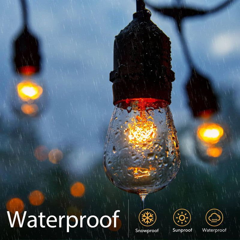 [Australia] - S14 Incandescent Edison Light Bulbs - 11W Vintage Clear Glass Bulbs with E26 Medium Screw‐Base, Warm Filament Replacement Bulbs for Outdoor Patio Garden String Lights, 20 Pack 