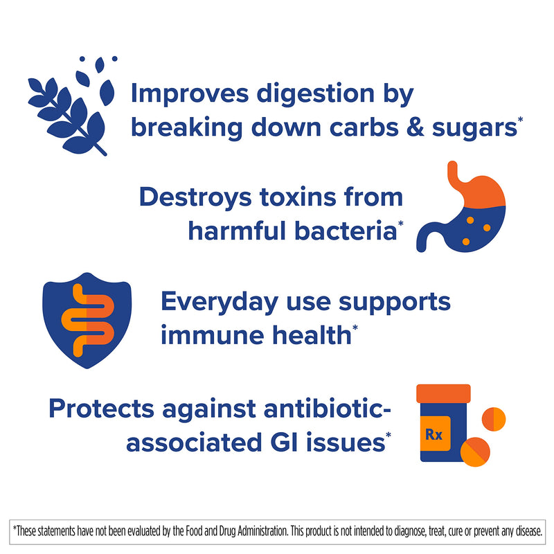 Florastor Advanced Immunity Probiotic, 30 Capsules | Daily Probiotic & Immune Support with Saccharomyces Boulardii Plus Zinc, Vitamin C & D3 30 Count (Pack of 1)