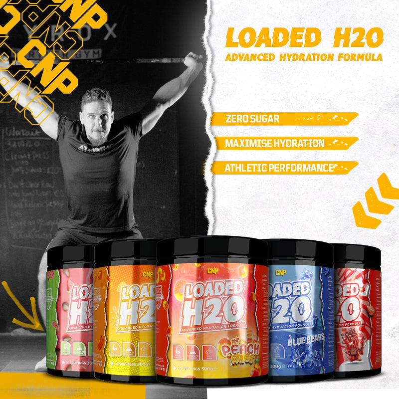 CNP Professional Loaded H20 Advanced Hydration Formula with Potassium, Sodium & Chloride for Electrolyte Balance. 20 Servings, 300g 5 Mouth-Watering Flavours (300g, Orange Burst)